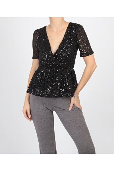 PIECES Blouse, Black