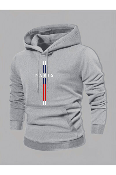 ALEYZA MODA هوديي مخطط بطابع باريس