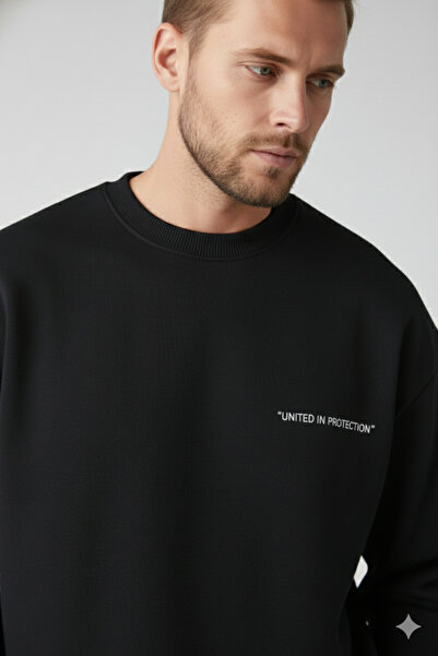 NİCE Men's Cotton Fleece Lined Relaxed Tracksuit Bottom and Top Set