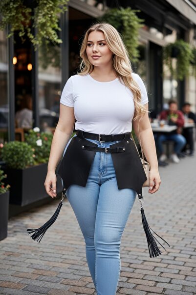 Angels Passion Чорний жіночий ремінь великого розміру