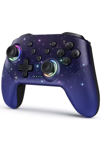 VOYEE Switch Wireless Pro Controller (RGB, Programmable, Vibration, Turbo, 1000mAh)