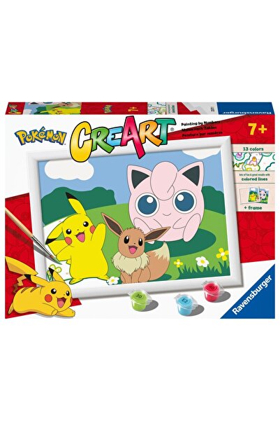 RAVENSBURGER Pictură pe numere CreArt pentru copii - Personaje Pokemon