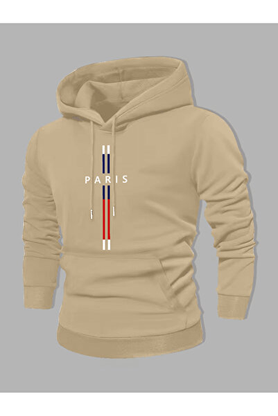 ALEYZA MODA هوديي مخطط بطابع باريس