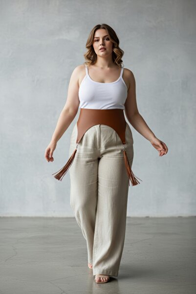 Angels Passion Plus Size Tan Women's Belt