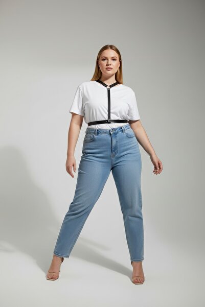 Angels Passion Curea de corp pentru femei de mărime mare, neagră, cu detaliu ...