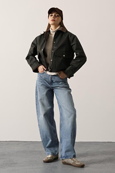 Opera Gabardine Collar Velvet Pocket Coat