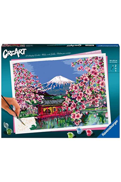 RAVENSBURGER Pictură pe numere CreArt pentru adulți – Flori de cireș japoneze