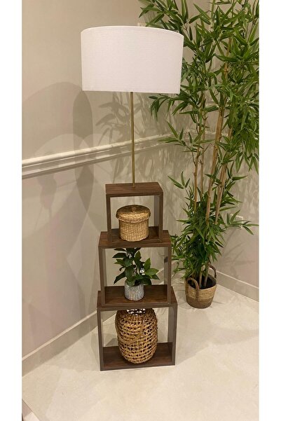 Turkish Home Wooden floor lamp with cube design - 150 cm