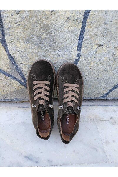 Henne Classic Shoes Orthopedic Genuine Leather Suede Khaki