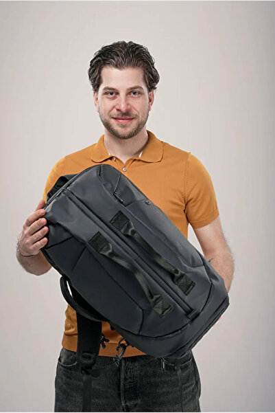 ÇÇS Black Versatile Functional Unisex Backpack and Travel Bag