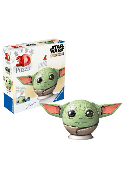RAVENSBURGER 3D Puzzle Star Wars The Mandalorian - Grogu Figure with Ears, 72 Pieces