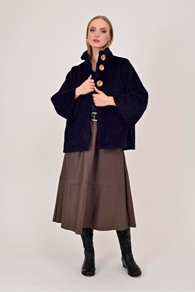 Park Moda 67295 Gold Button Detail Coat