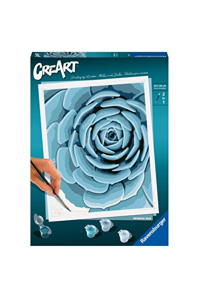 RAVENSBURGER CreArt Pictură pe numere pentru adulți - Plantă suculentă albastră