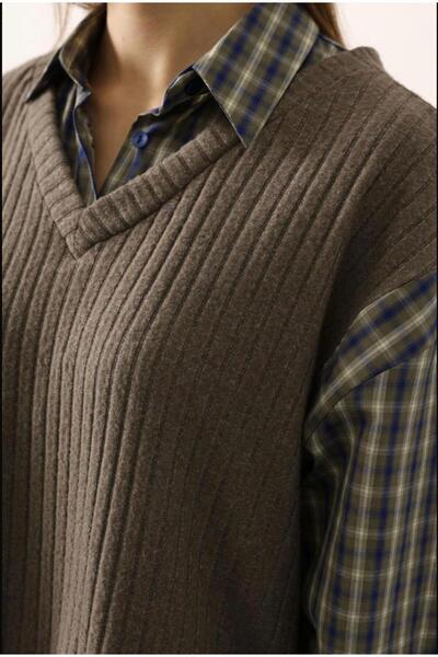 Opera Knitwear Shirt Detailed Two-Piece Set