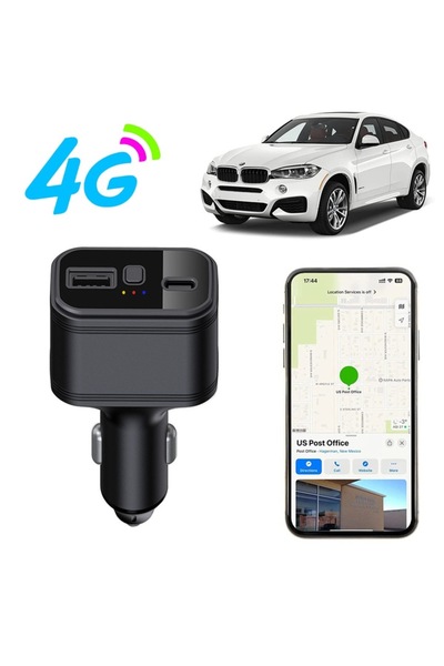 TKSTAR TK818 4G Winnes Car GPS Tracker – Plug-in Lighter, Real-Time Tracking, SOS Button, Car Charger