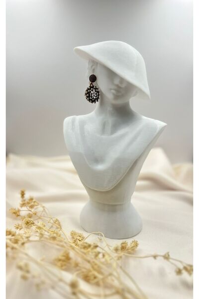 Lunarie Vintage Pearl Detailed Large Dangle Earrings – Glamorous and Elegant ...