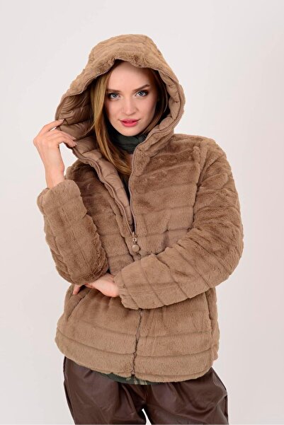 Park Moda Hv811 Twin Fur Detailled Double Sided Coat