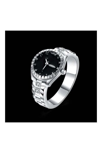 Generic Watch Design Ring Silver/Black