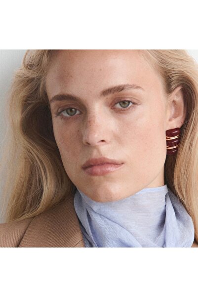 HOUSEKİ Embossed Spiral Earrings