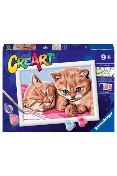 RAVENSBURGER Pictură pe numere CreArt pentru copii – Pisicuțe prietenoase