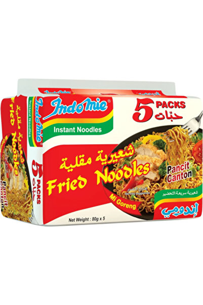İndomie نودلز مي جورنج المقلية سريعة التحضير – 5 عبوات × 80 جم