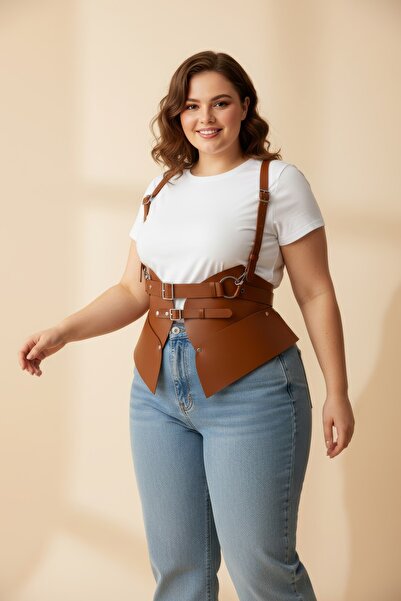 Angels Passion Plus Size Tan Women's Belt