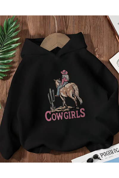 CACTUS COLLECTION بغطاء رأس سويت شيرت للجنسين هودي قصة فضفاضة 3 إنيرت باموك كاوبوي