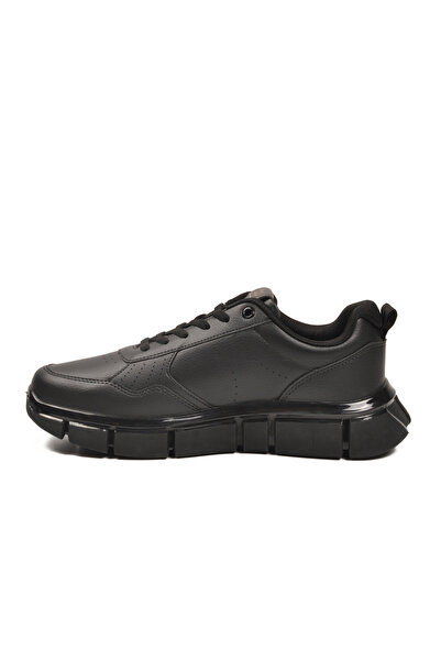 WALKWAY Black Lace-Up Lightweight Flexible Men's Sneaker Bst-2016 m