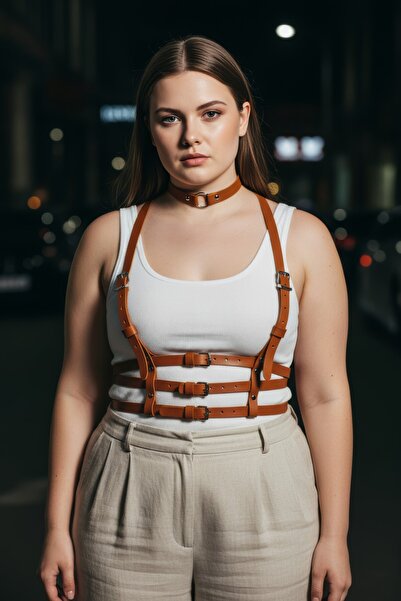 Angels Passion Plus Size Tan Women's Belt