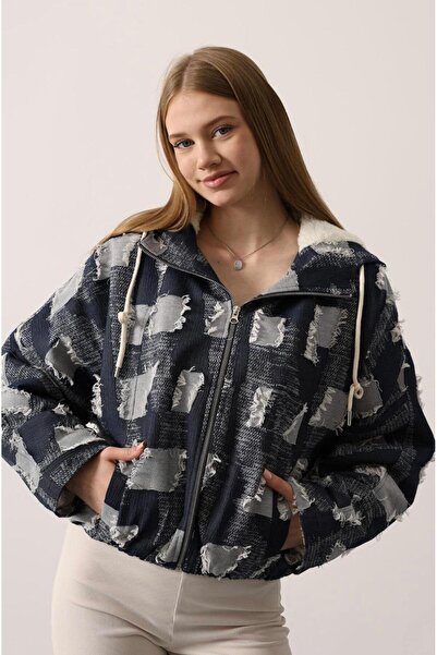 Opera Hooded Front Zipper Coat