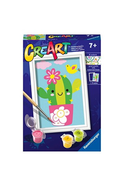 RAVENSBURGER CreArt Paint-by-Numbers for Kids - Cactus in Pot
