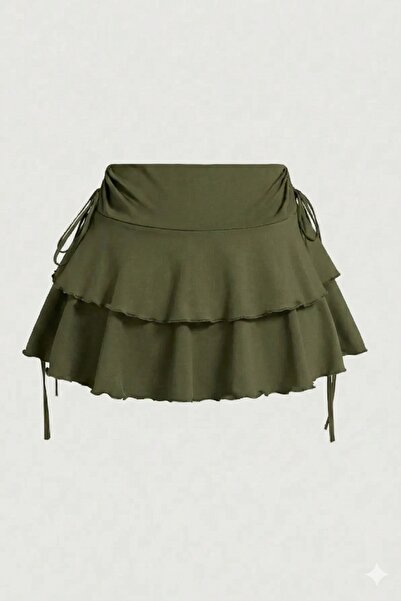 JE-TU Lace-Up Mini Shorts Skirt Jt8067