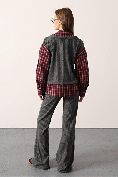 Opera Knitwear Shirt Detailed Two-Piece Set