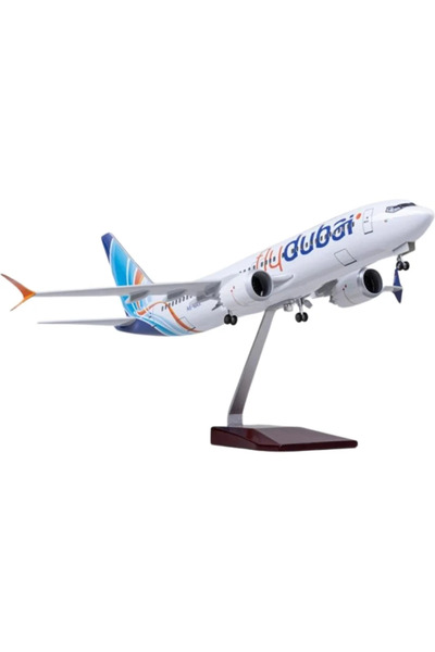 Genel Markalar 1/85 Ölçekli Boeing 737 Max “Fly Dubai” 47 cm Model Uçak Maketi