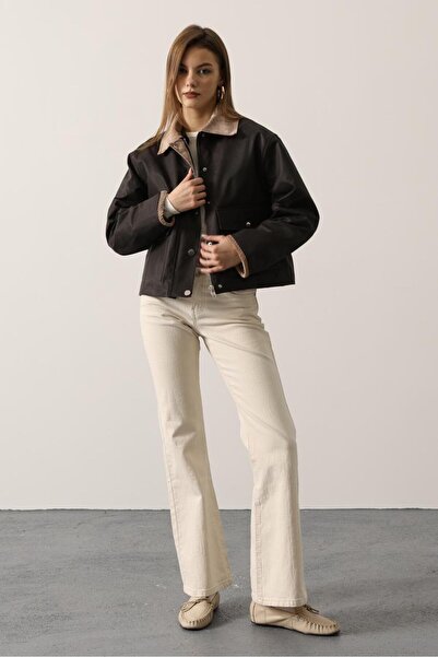 Opera Gabardine Collar Velvet Pocket Coat