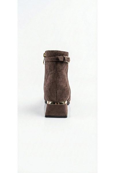 Ustalar Ayakkabı Çanta Brown suede women's heeled boots 659.701-2