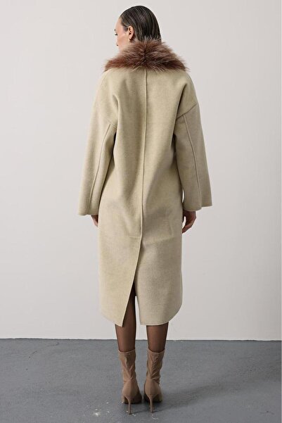 Opera Oversized Coat with Long Fur Collar