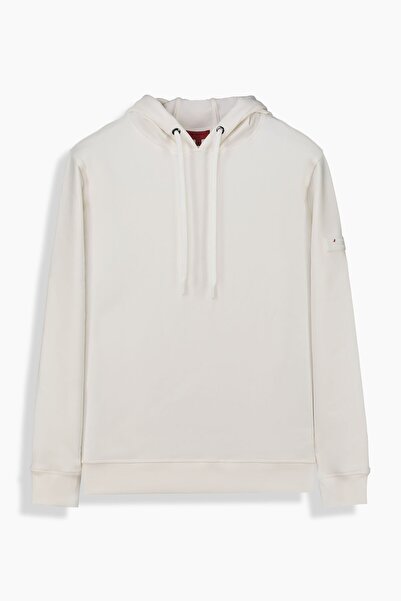 Sarar Kapüşonlu Ekru Sweatshirt-EKRU - XL