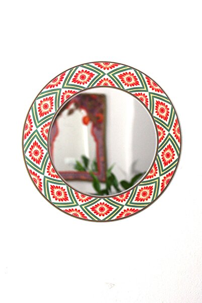 LudenHome Dekoratif Ayna Görünümlü Yuvarlak Duvar Dekoru – Kendinden Yapışkan...