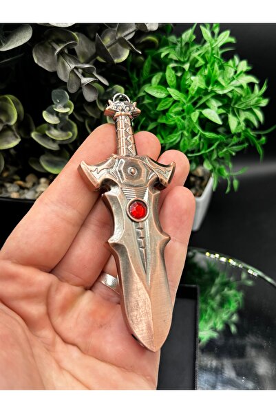 NikaŞ Kılıç Şeklinde Eskitme Renkli Tek Torchlu Yanan Metal Gazlı Çakmak