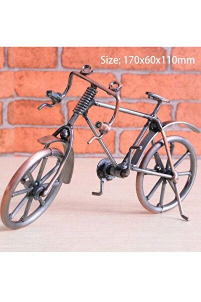 Generic OUTAD Metal Antique Bike Model Figurine Bronze/Black 170x110x60mm