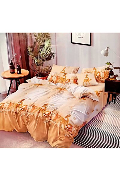 Pucioasa Bedding set, 230x250cm, 6 pieces, Christmas, Golden Figurines