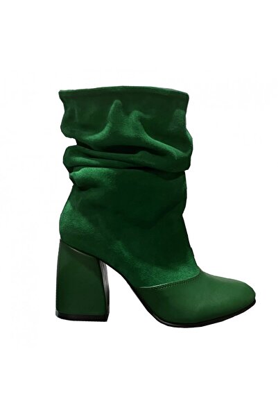 LUISA FIORE Botine PAYA verde piele naturala interior si exterior