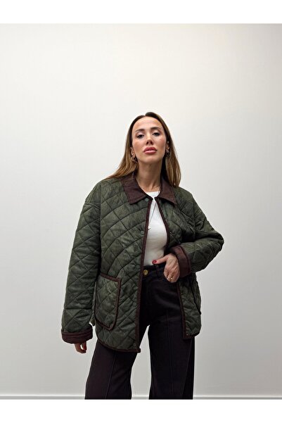 Lady Pixie Velvet Collar Quilted Coat