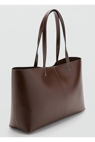 MANGO Woman Çift saplı shopper çanta