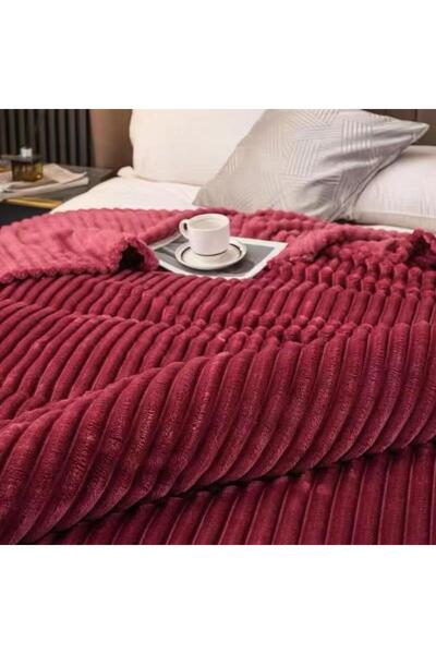 FANE Fluffy cocolino blanket, 200x230cm, striped pattern