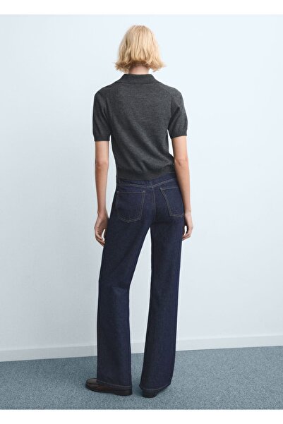 MANGO Woman Danila wide leg yüksek belli jean