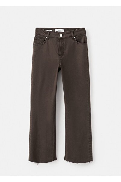 MANGO Woman Sienna flare crop jean pantolon