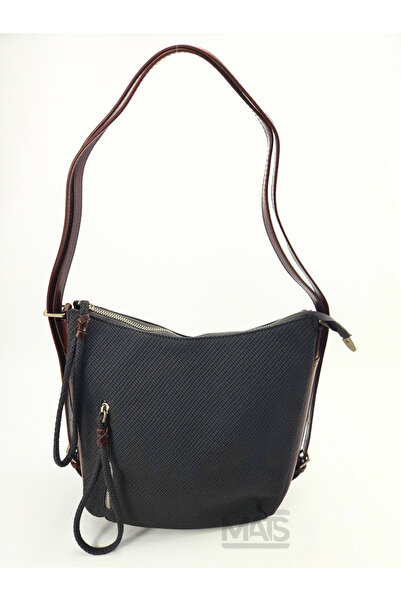 DSN Kumaş Antrasit Taba El Ve Omuz Çantası