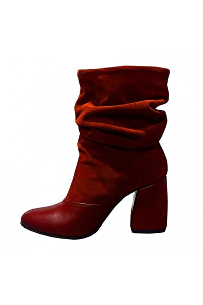 LUISA FIORE PAYA red boots, natural leather inside and out
